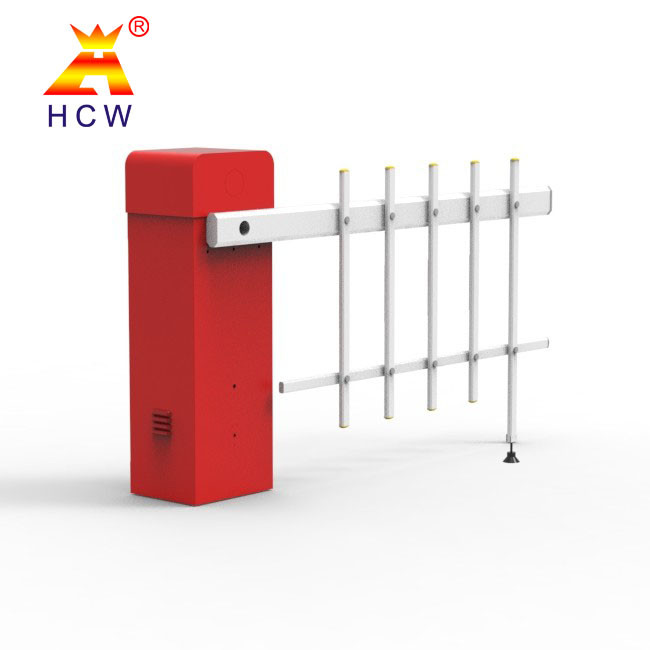 Parking Lot Barrier Arm Gate 6m Security Boom Gate Remote Control 160W