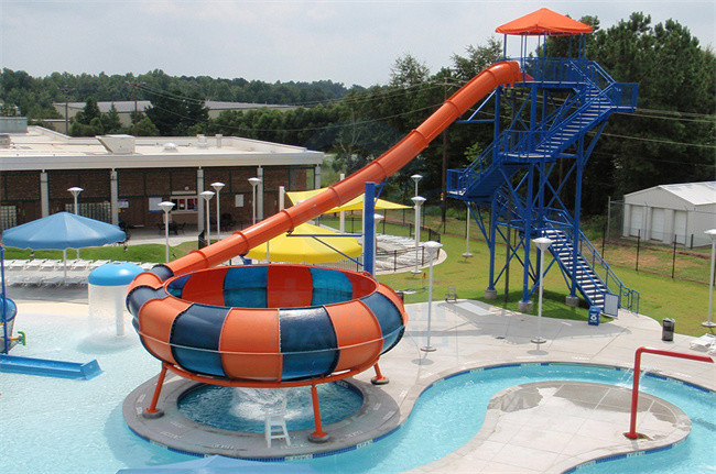 Twist Aqualoop Water Slide Double Fiberglass Water Park Flume Pool Slide