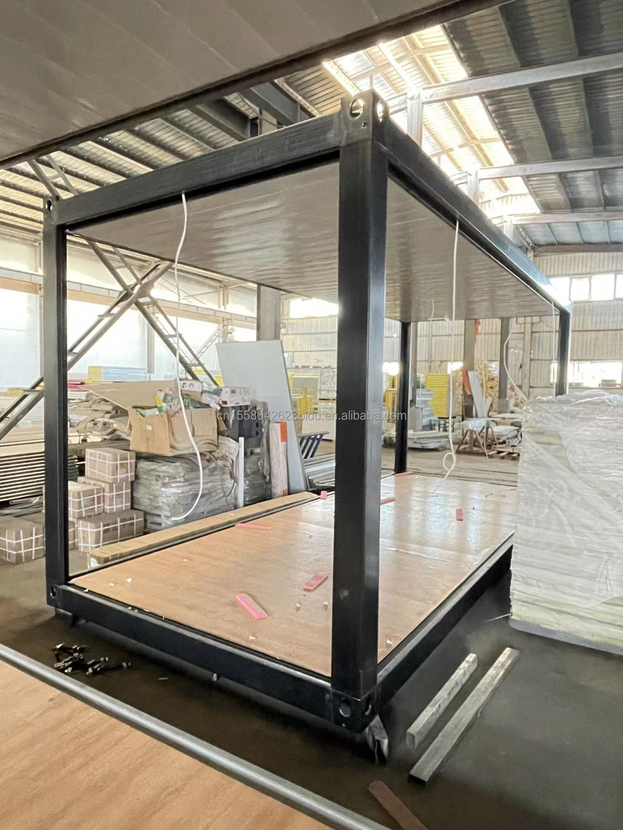 Detachable Extendable 20ft Garden Hotel Mobile House Wooden Studio Flat Container for Hotel Steel Structure Frame Welded