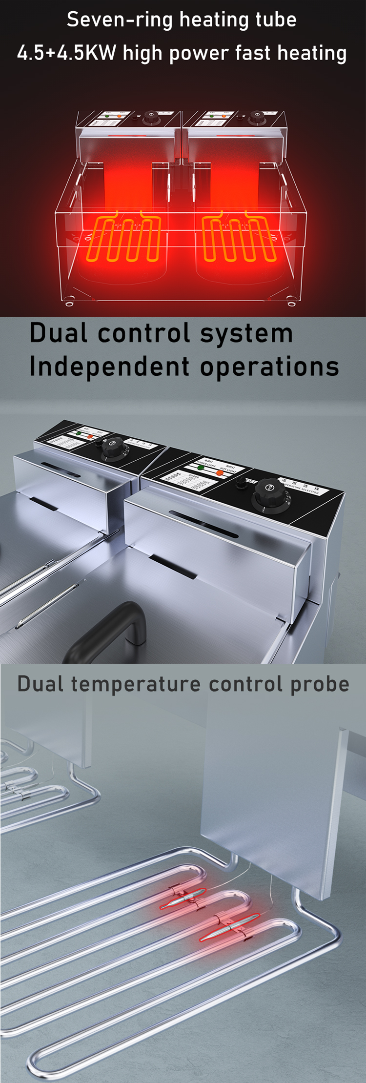 Electric Turkey Industrial Deep Fryer for Frying Commercial Fish Potato and Plantain