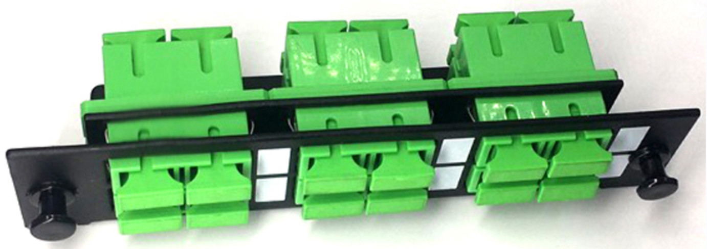Pre Terminated FC Fiber Optic Patch Panel 12 Port LC Adapter Panel