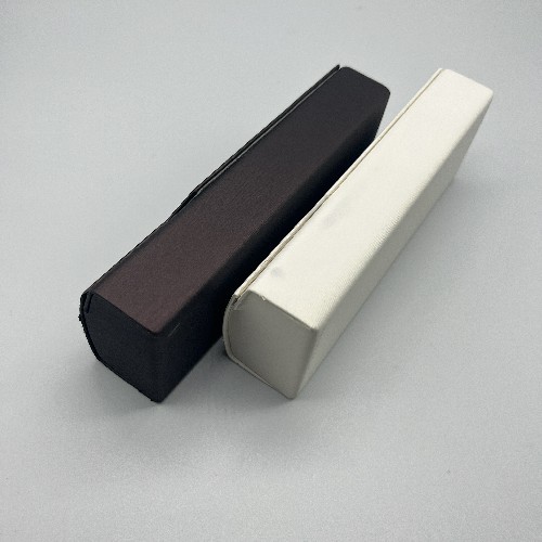 EVA Fabric Fashionable Metal Eyeglass Case Portable Cuboid Fancy Velvet Interior