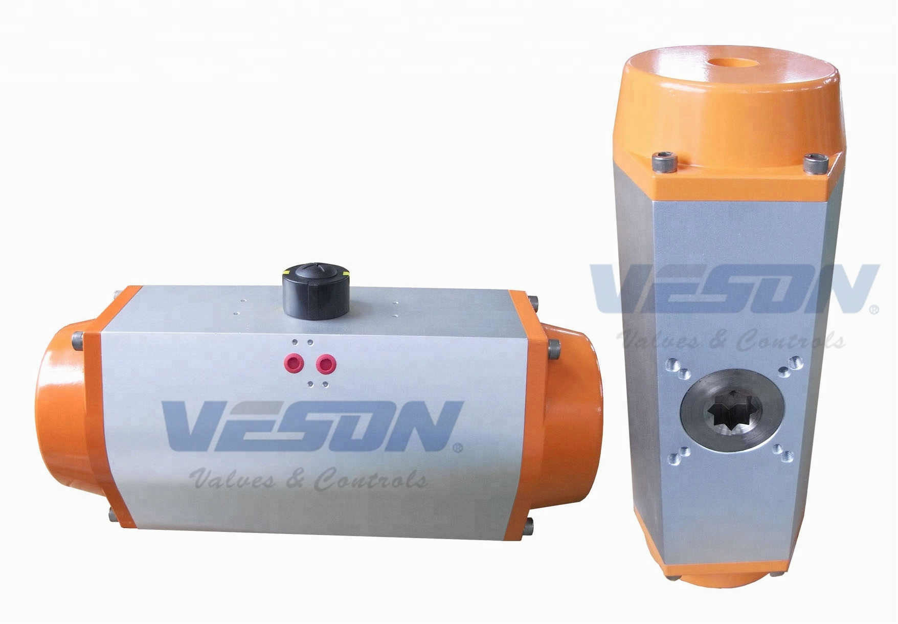 Quarter Turn Double Acting Pneumatic Valve Actuator Aluminum Alloy Material Horizontal Pneumatic Actuators