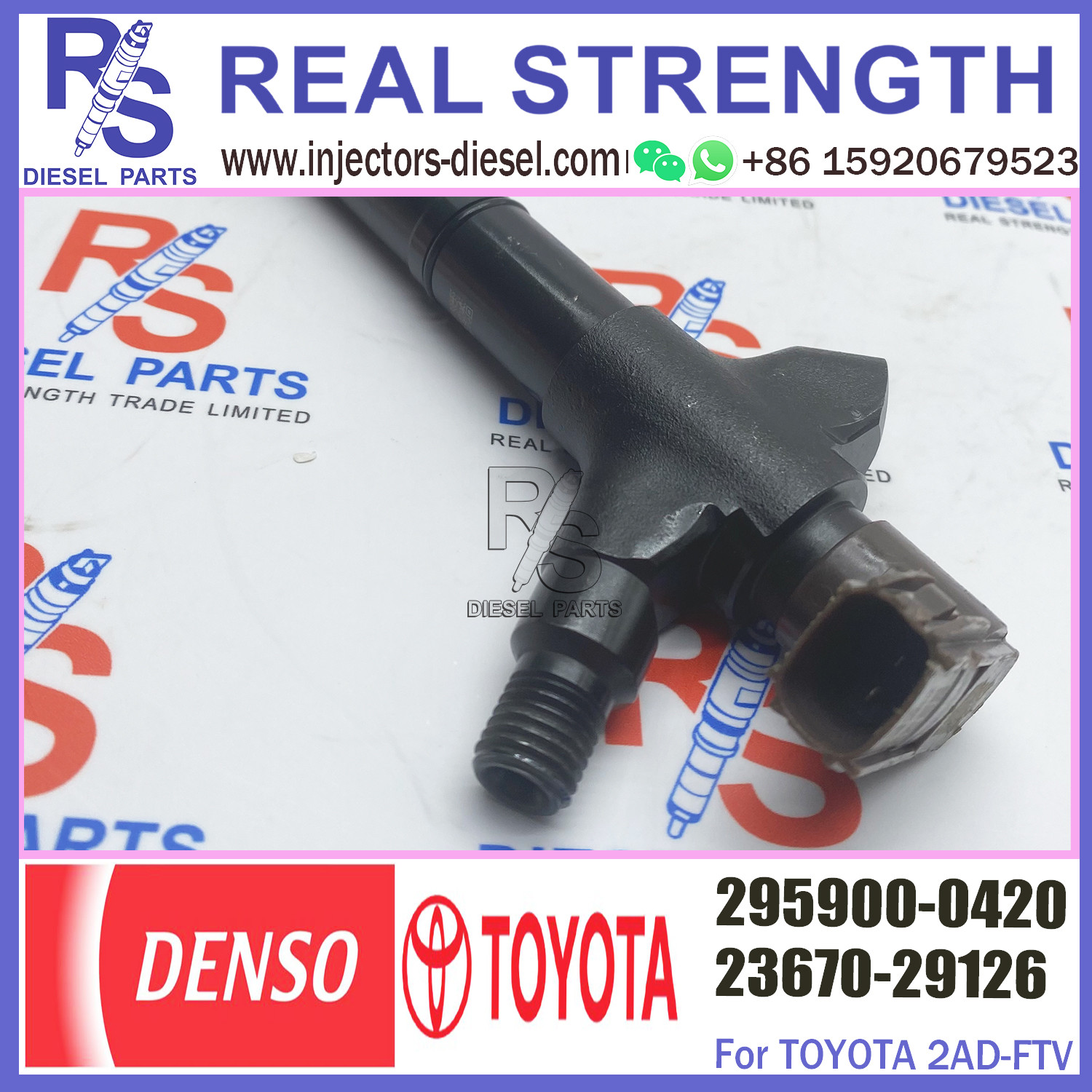 Common Rial Diesel fuel injector 295900-0420 23670-29126 2367029126 For Toyota Avensis Rav4 2AD-FTV