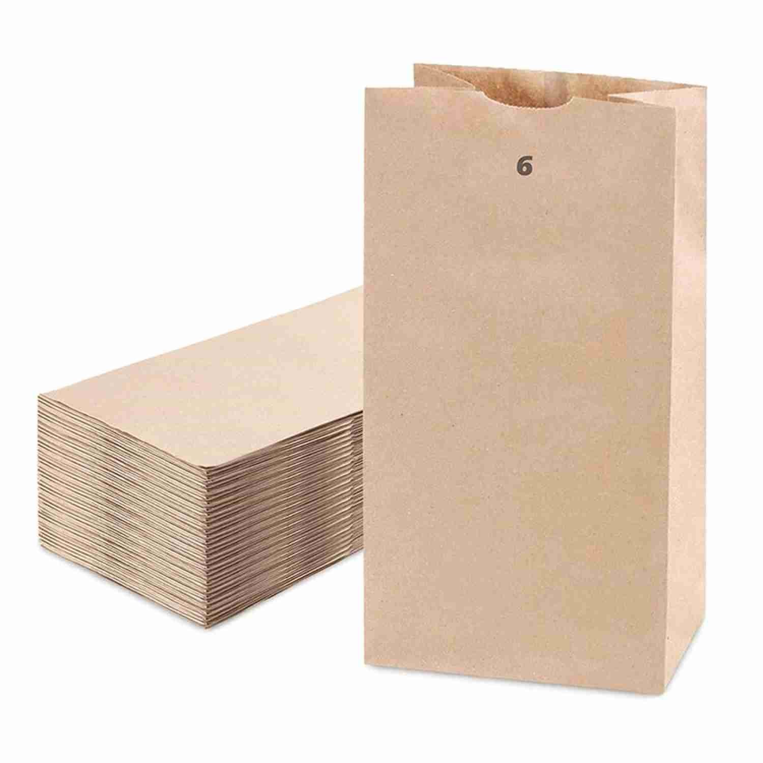 150gsm Restaurant To Go Roti Kraft Paper Food Bags Personalized