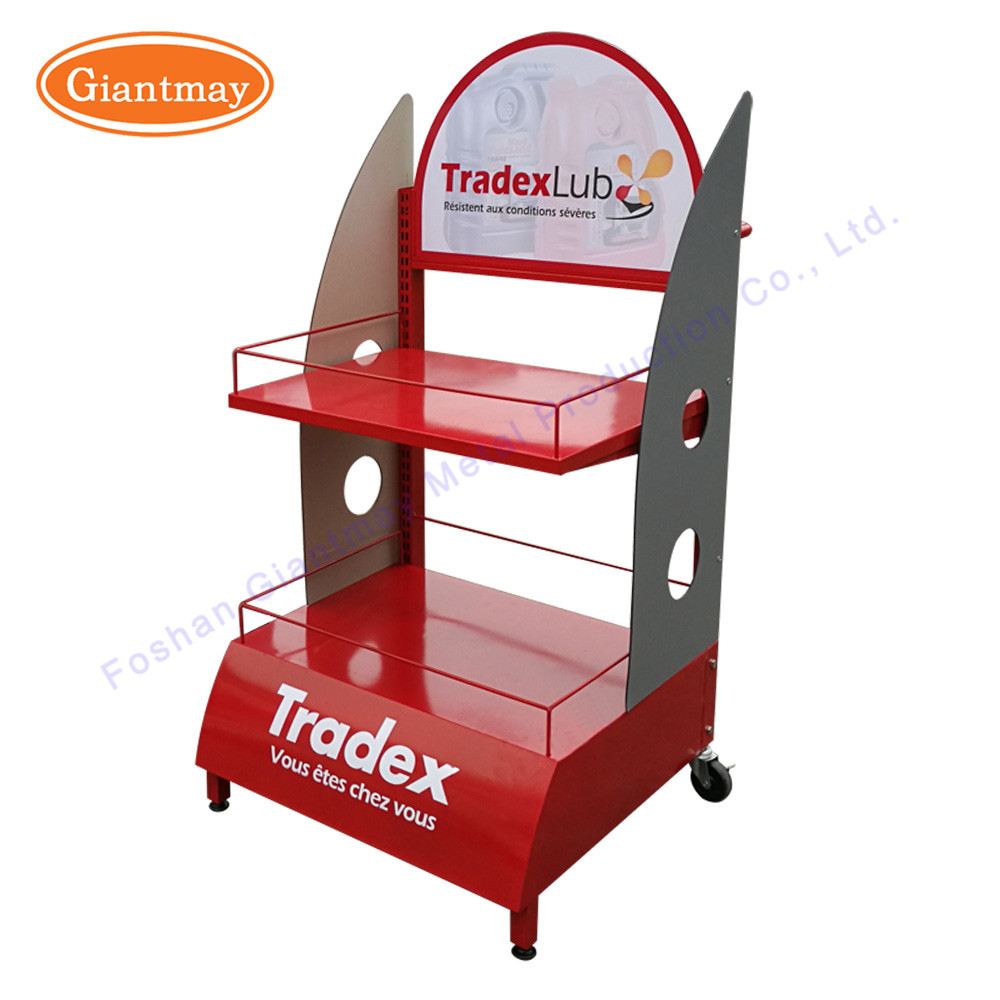 2 Tiers Lubricant Display Stand Oil Display Rack