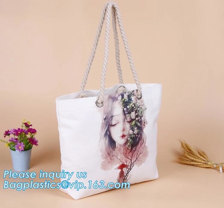 Reusable 100% Cotton Canvas Bag Canvas Tote Bags Convenient Environmentally Grocery Shopping Bags,zipper canvas bag cott