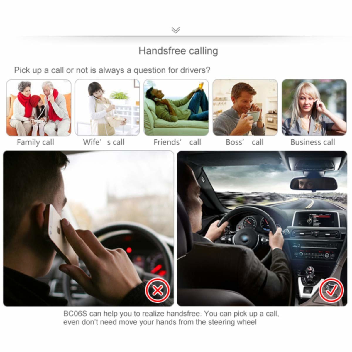 BC06 High Performance Digital Wireless Bluetooth Fm Transmitter in-Car Bluetooth Receiver Fm Radio Stereo Adapter