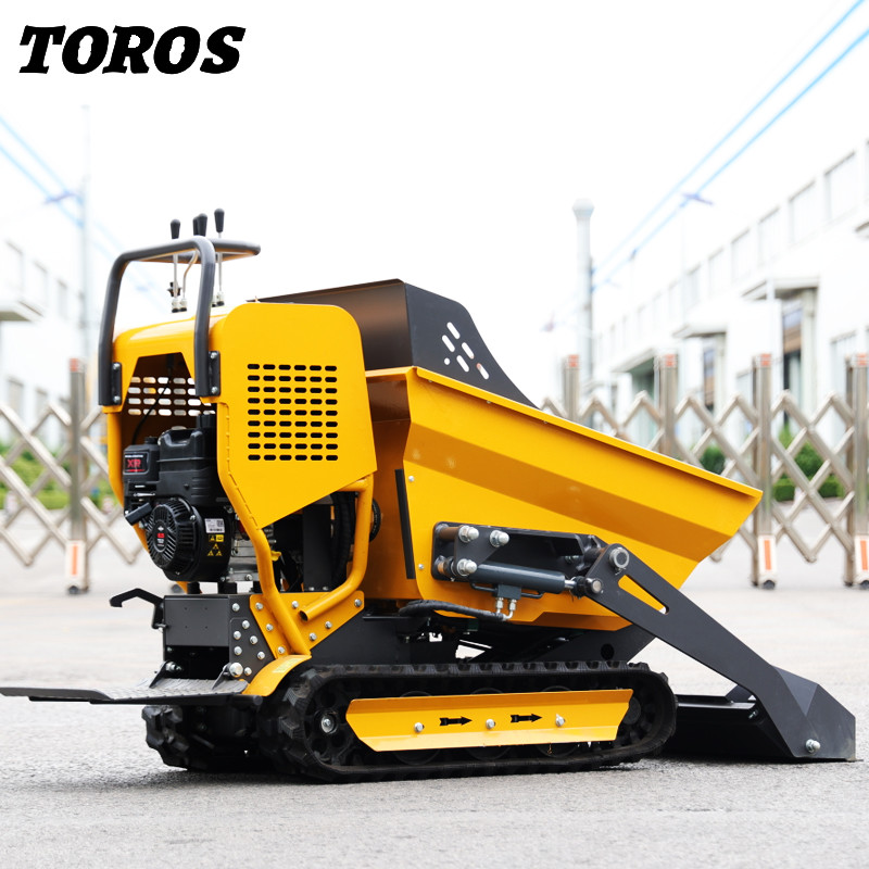 EURO 5 Certified Mini 500kg Tracked Dumper For Short Haul Transportation