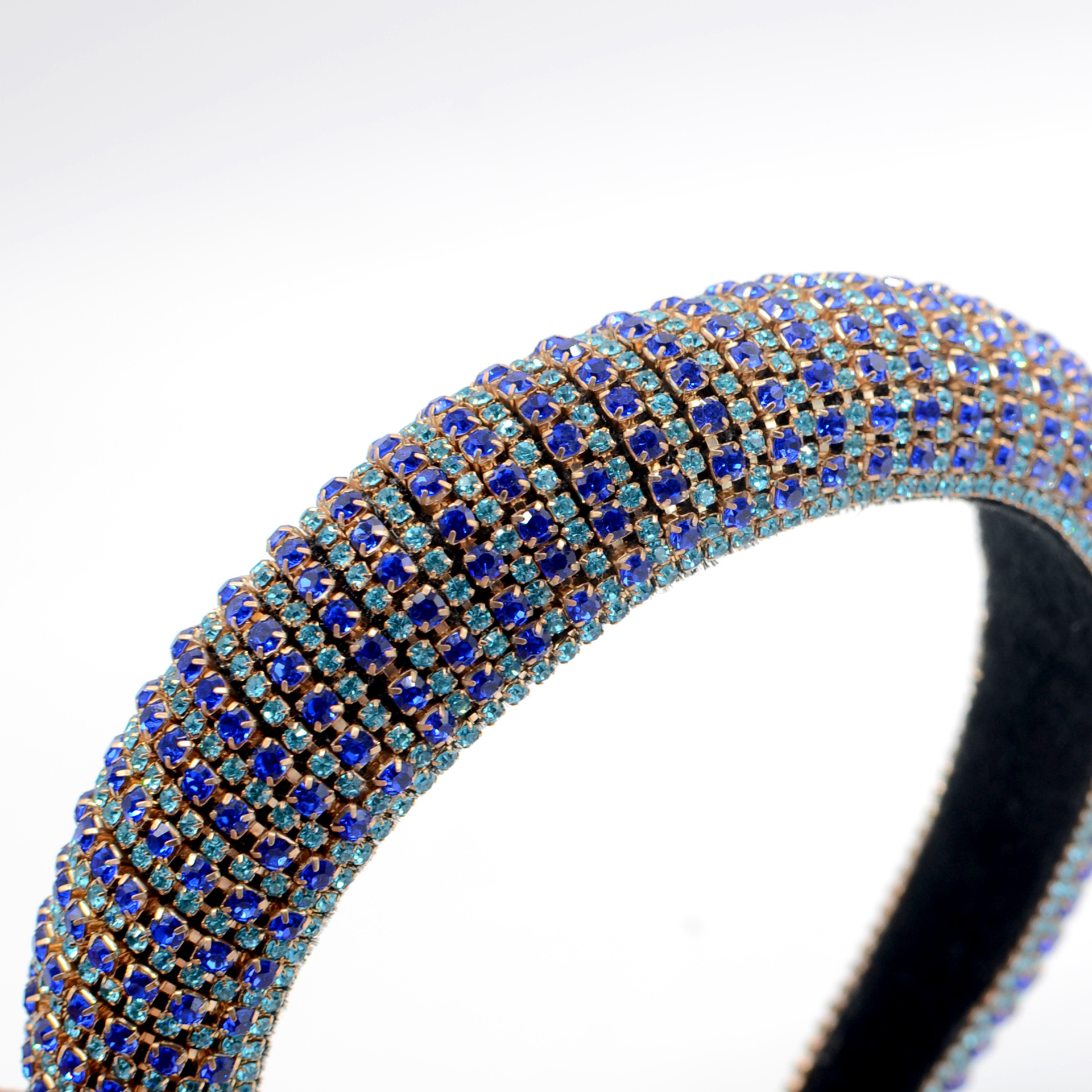 Luxury Rhinestone Silk Makeup Headband 100g Weight 3cm Width
