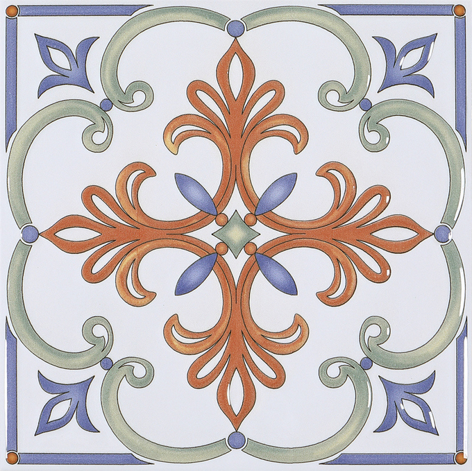 White And Red Modern Tiles 200x200mm Flower Ceramic Rustic Tile And Vintage Tiles For Restaurant And Bedroom