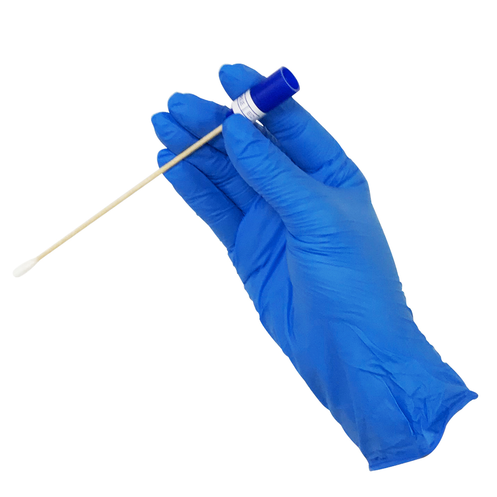 blue nitrile glove