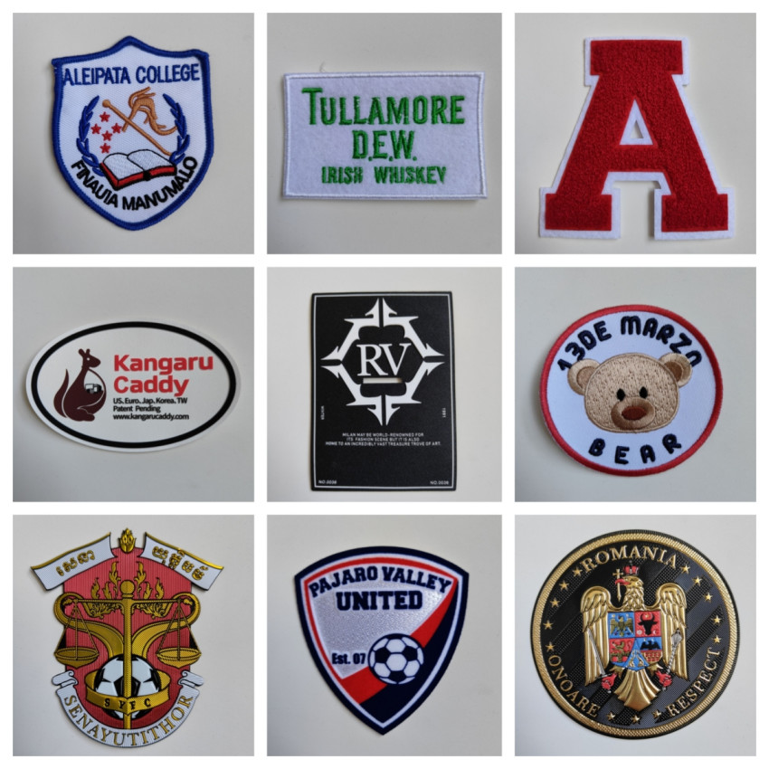 Custom Heat Press Appliques 3D Silicone Embroidered Logo Patches