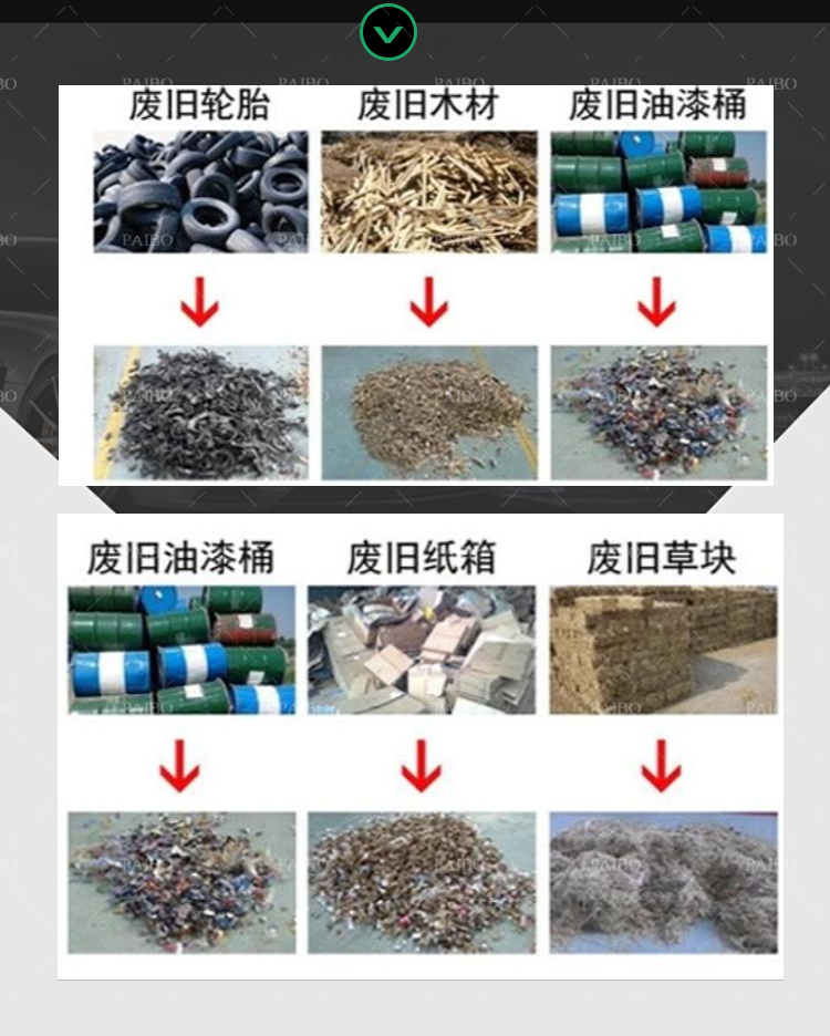 Industrial Double Shaft Metal Waste Plastic Shredder Machine with High Safety Level