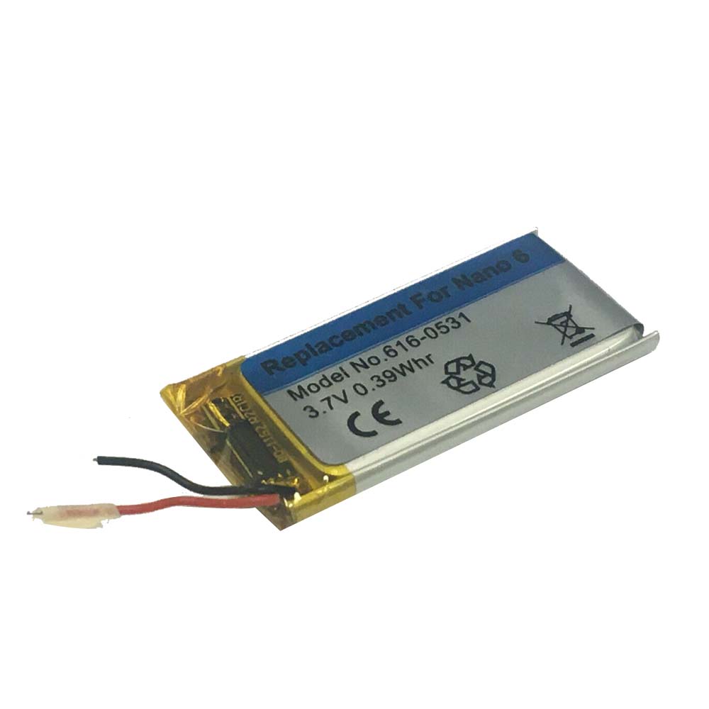 3.7V 110mAh Replacement Original 616-0531 Battery for iPod Nano 6th ipod nano 6th generation