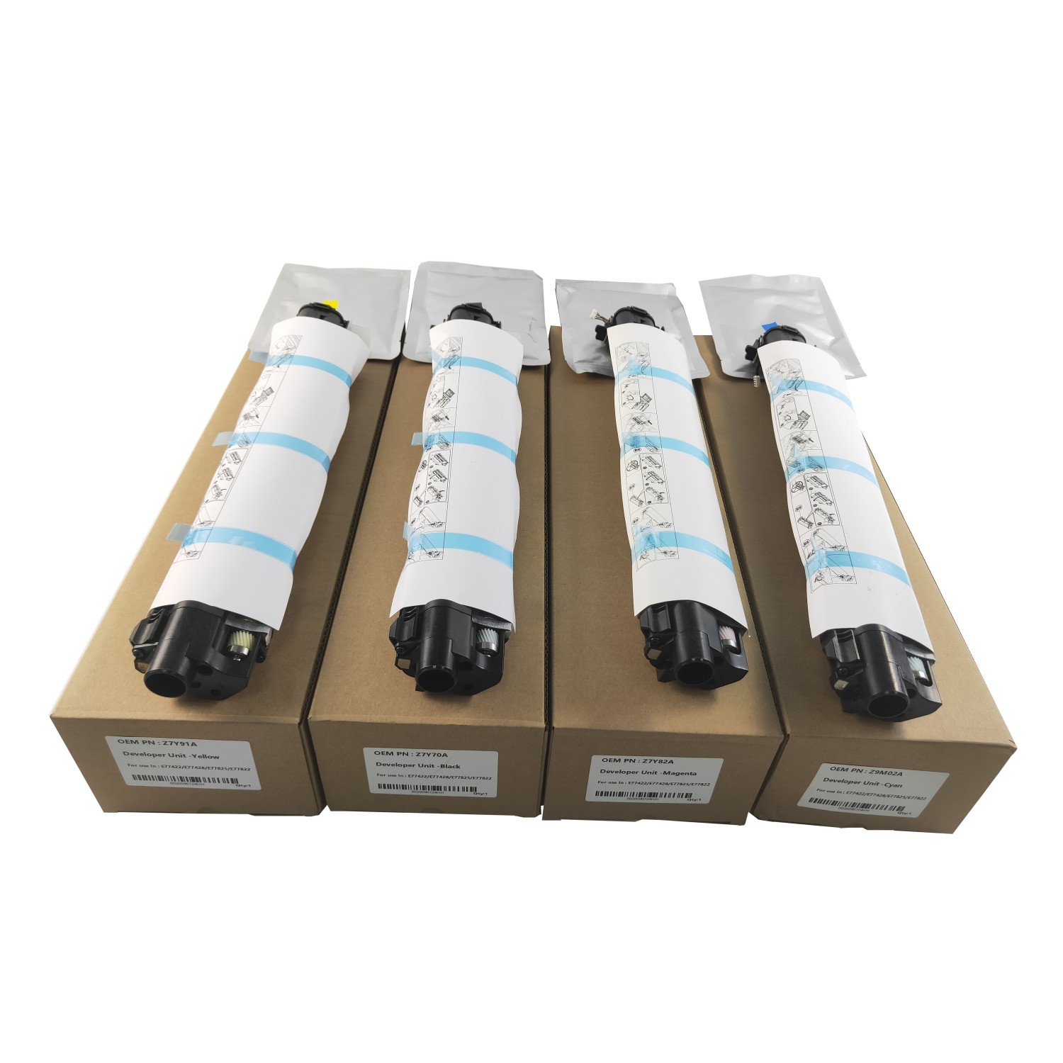 Printer Developer Unit Set for HP Laserjet E77422 E77428 E77825 E77830 Z7Y70A Z9M02A Z7Y91A Z7Y82A