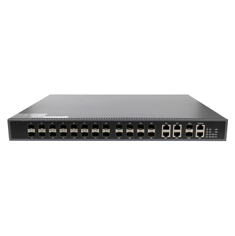 16 Port Gpon Olt Input 36V 10g Epon Olt 20km Transmission Gepon