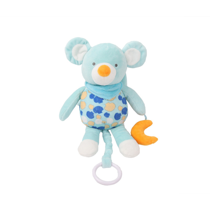 Baby Soothing Music Bell Animal Plush Dolls With Hanging Ring