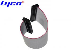 China Electronic Grey Flat Ribbon Cable 1.27 Mm Pitch IDC 20 - 2000mm Length on sale