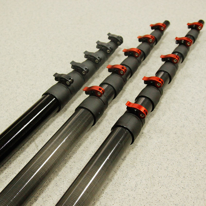 Extension Durable Multi-Sections 3K Carbon Fiber Telescopic Tube / Telescopic Pole