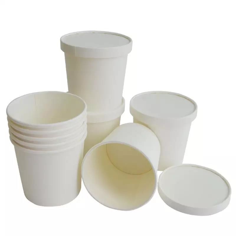 Eco Friendly Biodegradable Flexo Printing Disposable Paper Soup Bowls