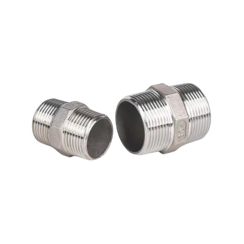 Stainless Steel 1/4 Inch 1/2 Inch Thread Nipple for Plumbing Hardware