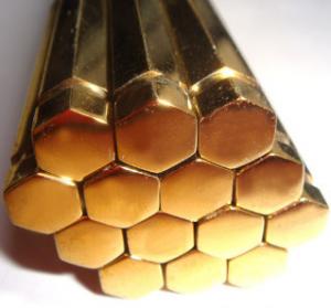 China Customized Hexagonal CW614N Brass Rod , High Capacity Brass Hex Bar Stock on sale
