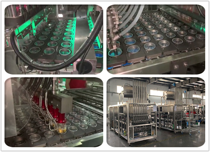 Double Lanes 5Kw Paper Cup Filling Sealing Machine