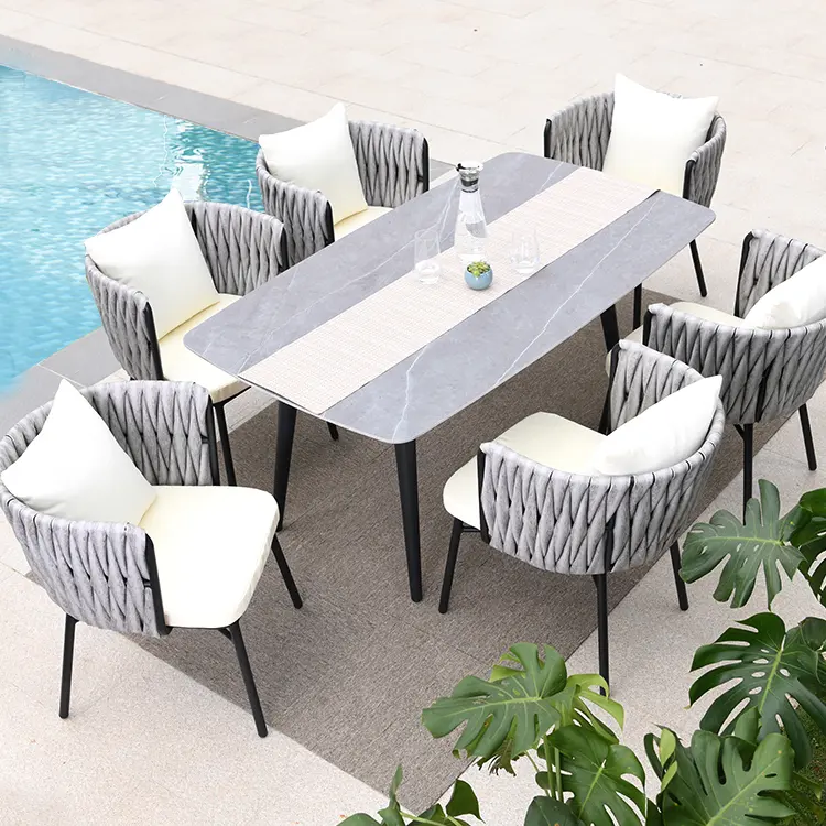 Nordic Style Outdoor Table And Chair Terrace Leisure Patio Table And Chairs