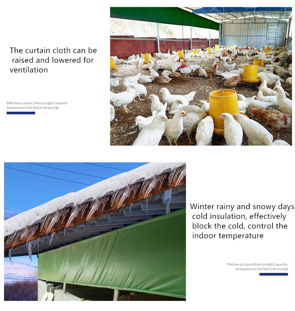 300-1000gsm PVC Tent Fabric Poultry And Livestock Farms Rolling Curtains Thermal Tarpaulin