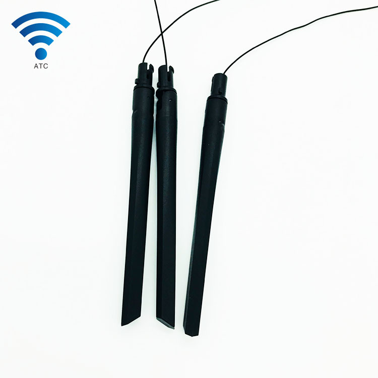 Vertical Polarization Rubber Dual Band 2.4 Ghz 5Ghz Antenna with 100mm 1.13 Cable