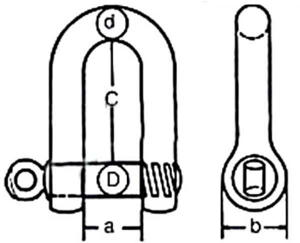 Electric Galvanized Screw Pin Anchor Shackle Dee Shackle