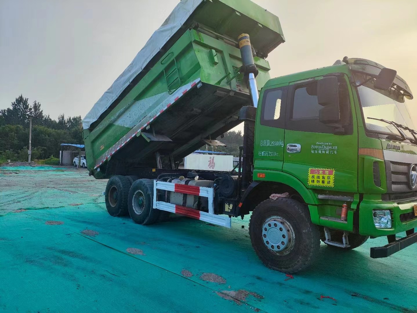 6*4 Dump Truck Second Hand Foton ETX Tipper 2018 Year Weichai 375hp With U Type Bucket