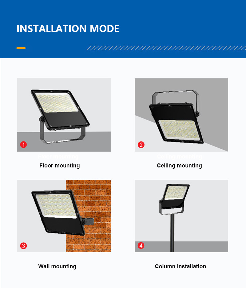 Portable Slim Smd 2835 100W LED Flood Light Outdoor Aluminum Fixtures