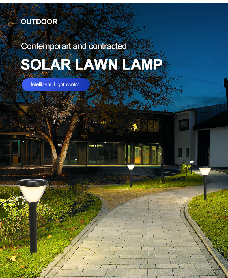 20W Lighting Control LED Solar Pathway Lights Outdoor Creative Waterproof