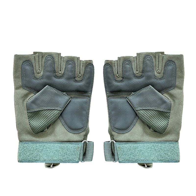 Protection Safety Training Gloves Green Half Finger Customized for Ultimate Protection