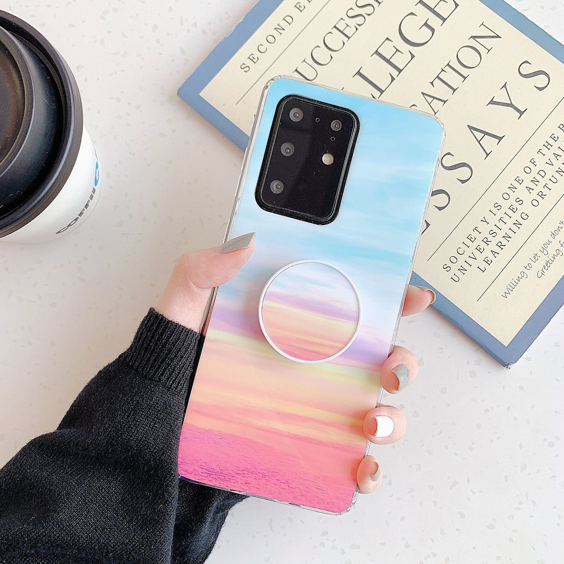 Foldable Phone Cover Stand Bracket Phone Case for Samsung Galaxy S21