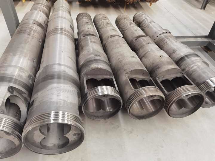 51/105 Automatic Conical Extrusion Conical Twin Screw & Barrel For Pvc Profiles Professional Customization