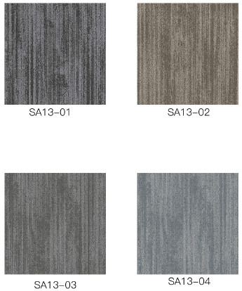 PVC Backing Commercial Modular Carpet Tile Anti-Silp 6mm Pile Height