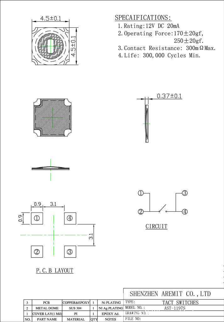 Smt Tact Switch