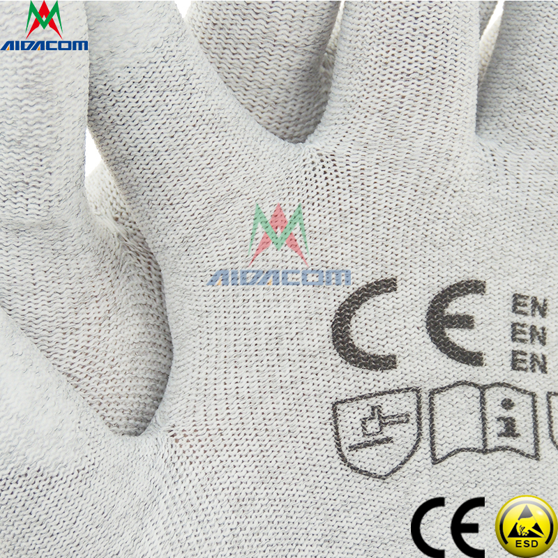 Disposable 300g PU Palm Vinyl PVC ESD Gloves