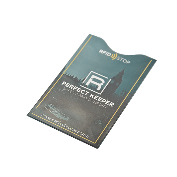 Paper RFID Blocking Credit Card Holder , Small RFID Blocking Credit Card Protector