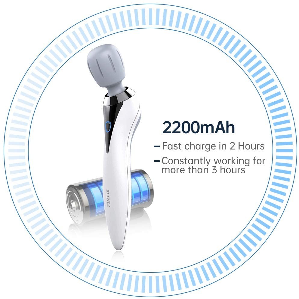 Cordless Rechargeable Bodywand Massager Handheld Soreness Relief 2200mAh