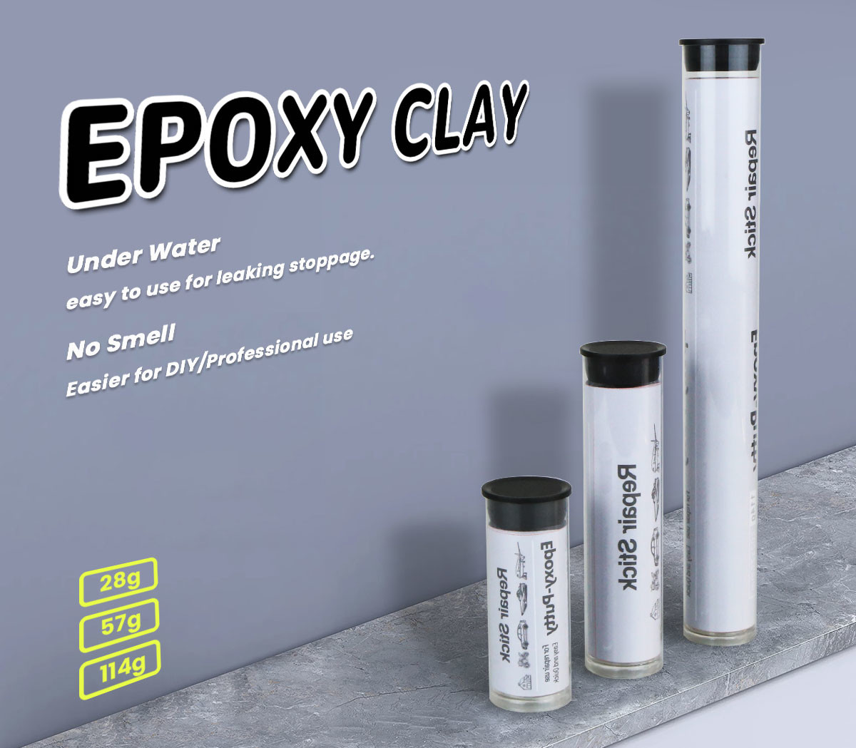 Easy Use 15 Minutes Aluminum Epoxy Filler With ISO-9001 Certification