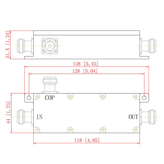 600-4200MHz N Female Directional Coupler For Precise Signal Splitting