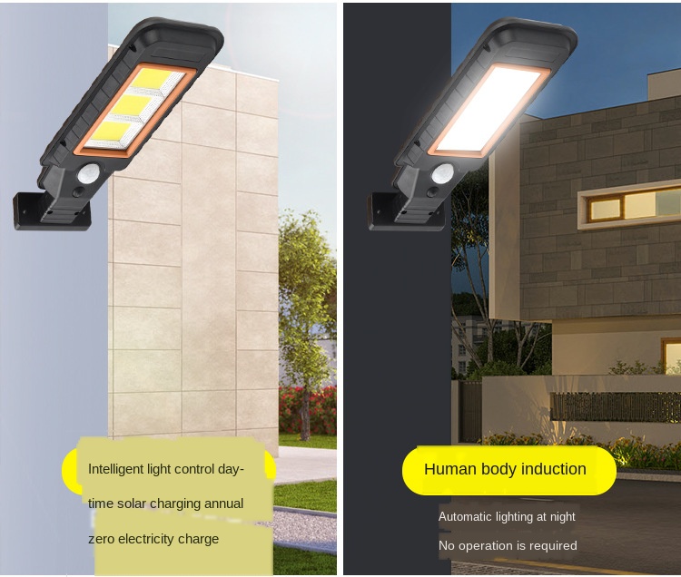 Outdoor 100COB 210COB 25W Pole Solar Street Light With 2400mAH Battery