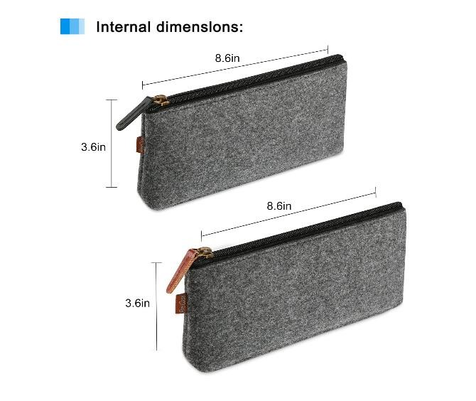 Funky Big Zipper Pencil Bag Case Childrens Premium Cloth Pencil Pouch