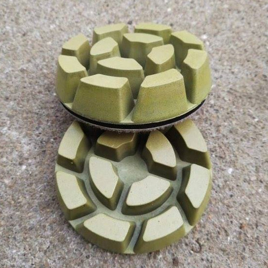 3"/75mm Copper Hybrid Transitional diamond pads for heavy concrete floor machine 10mm 15mm diamond segment thickness