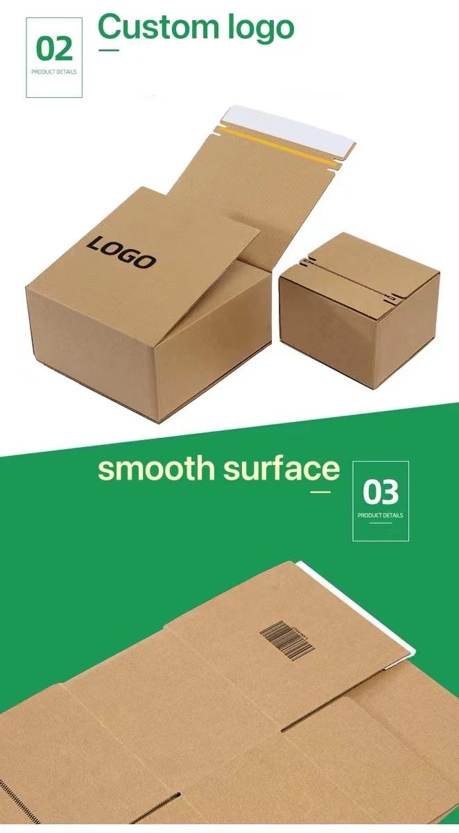 5x5x5 6x6x6 Corrugated Paper Box Ecommerce Mailing Boxes With Tear Strip