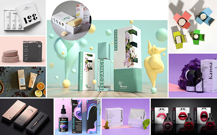 Glossy Varnishing Recycled Paper Boxes False Eyelashes Packaging